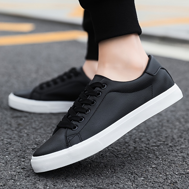 white skateboard shoes men s trendy solid color block non details 13