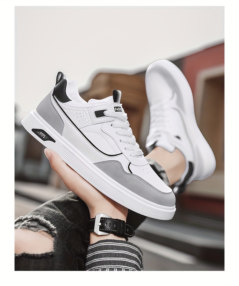 colour block skateboard shoes men s trendy street style details 2