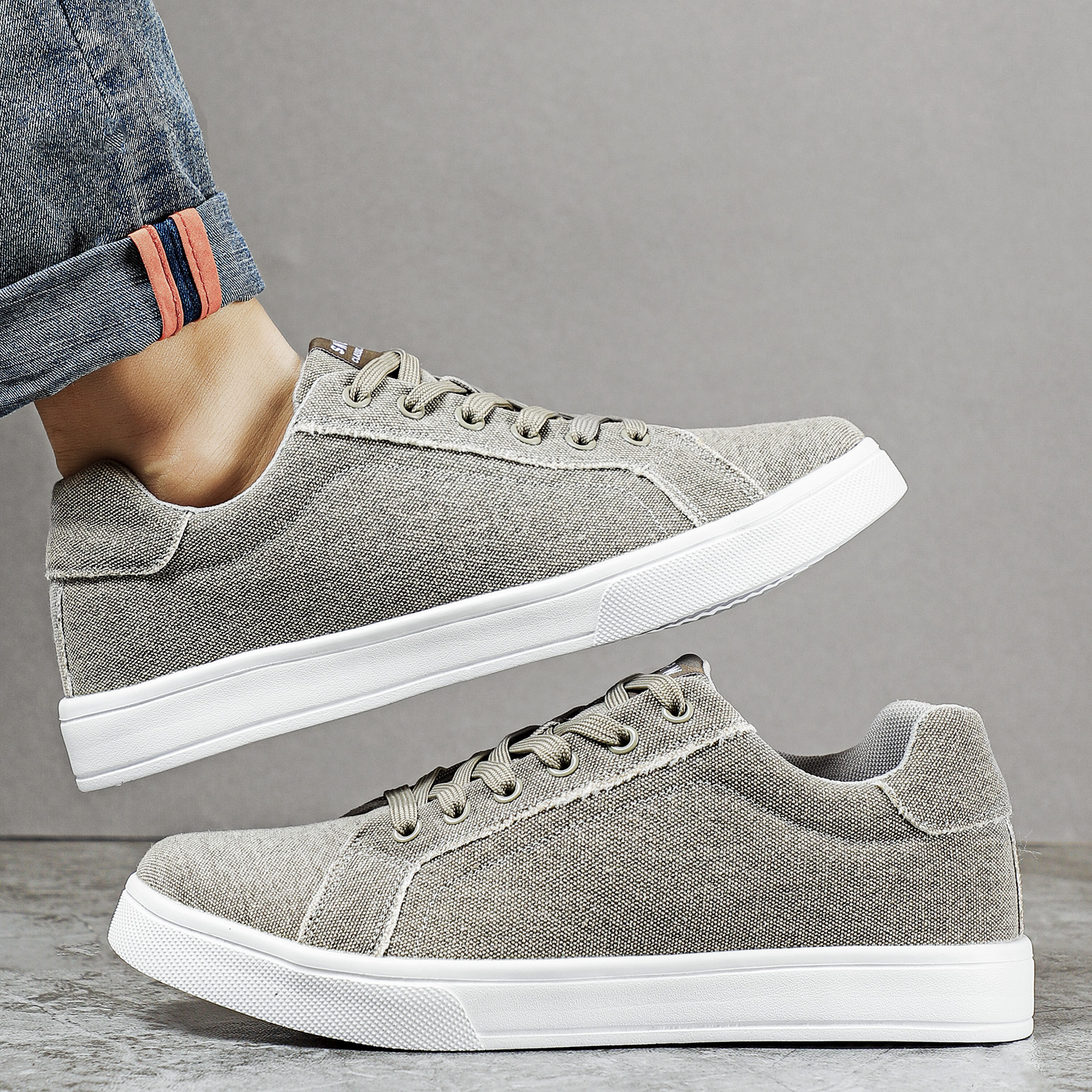 canvas skate shoes men s trendy wear resistant non slip details 2