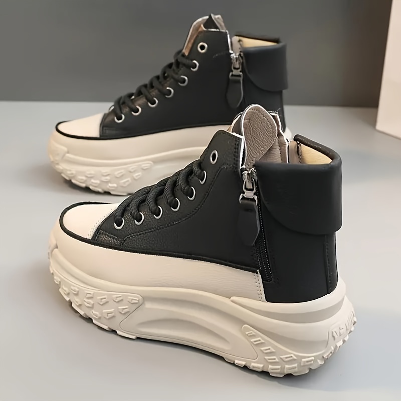 women s platform sneakers comfortable high top outdoor shoes details 5