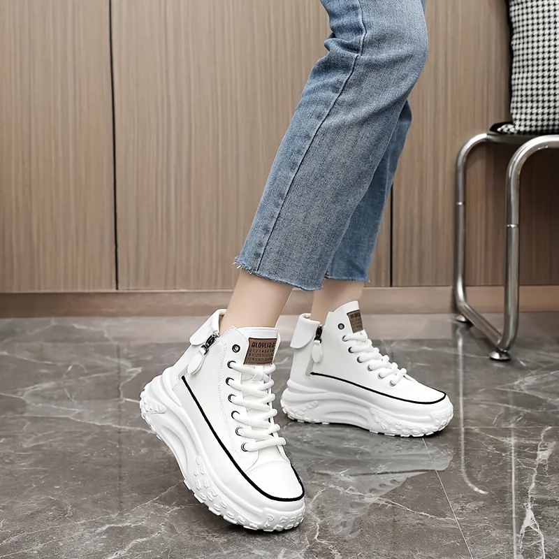 women s platform sneakers comfortable high top outdoor shoes details 6